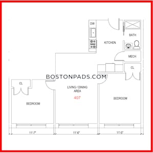 Dorchester/south Boston Border 2 Bed 1 Bath BOSTON Boston - $3,250