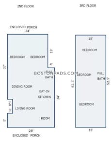 Medford Crazy 5 Beds 2 Baths with character on George St  Tufts - $5,800 No Fee