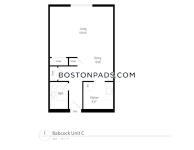 Brookline Apartment for rent Studio 1 Bath  Boston University - $2,200 No Fee