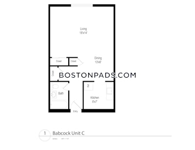 Brookline Apartment for rent Studio 1 Bath  Boston University - $2,200 No Fee