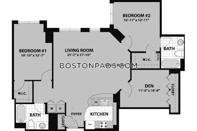 Waltham Apartment for rent 2 Bedrooms 2 Baths - $3,421