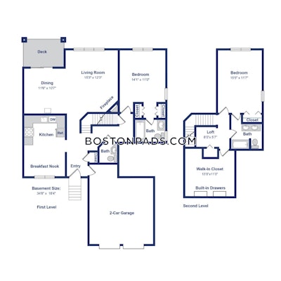 Waltham Apartment for rent 2 Bedrooms 2 Baths - $3,495